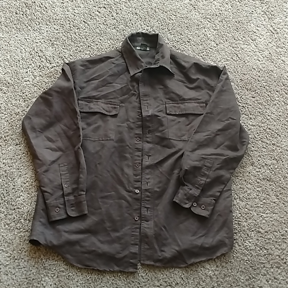 Dark Chocolate Button Down